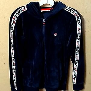 Velvet Filas hoody zip up. Size US/FM